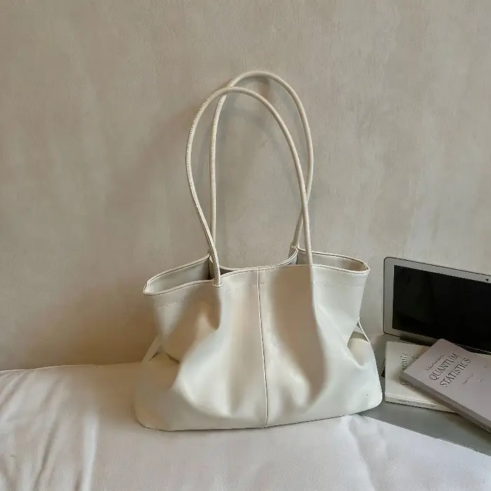 Sac fourre-tout rétro en suède mat pour femme, grande capacité, sac à bandoulière pour trajets quoti