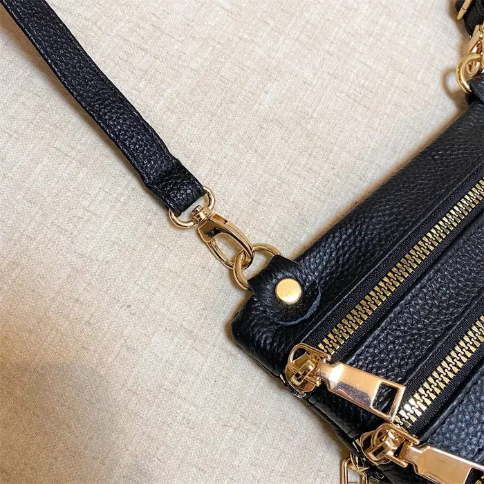 Sac à bandoulière de luxe en cuir véritable pour femmes