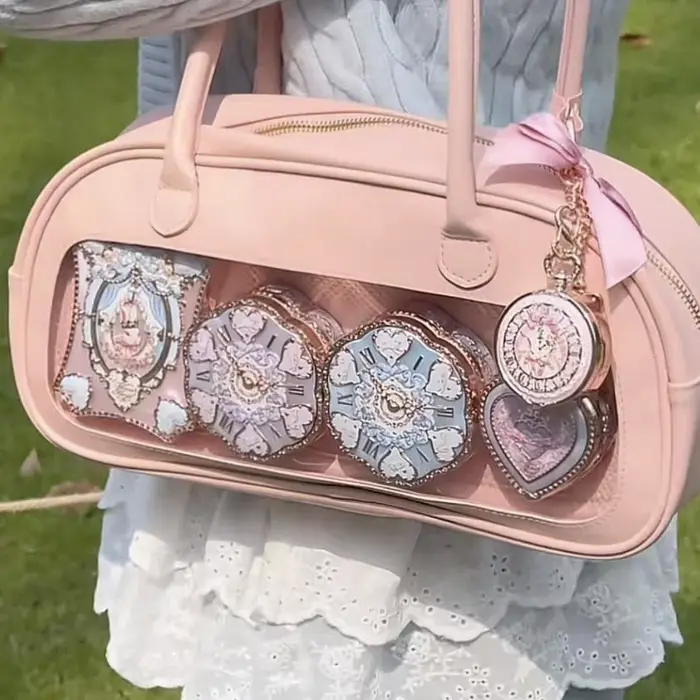 Nouvelle trousse à maquillage/sac à main rose Flowerknows, sac à bandoulière grande capacité, trouss