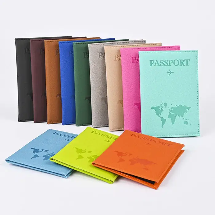 Couverture de passeport en cuir PU pour hommes et femmes