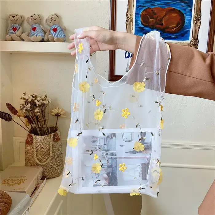 Sac à provisions pliable et réutilisable pour femme