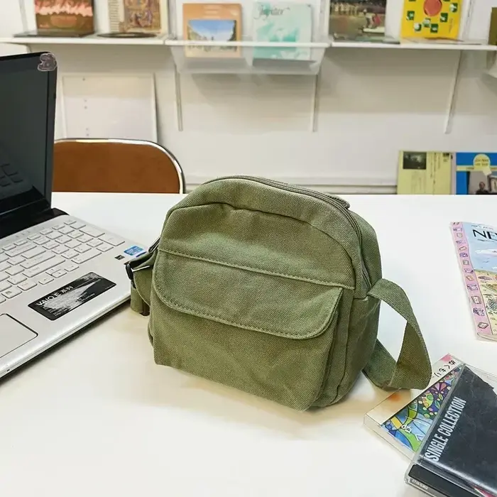 Petit sac à bandoulière en toile pour femme
