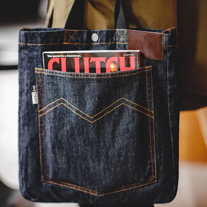 Maden Retro 14oz Sac à bandoulière en denim avec broderie