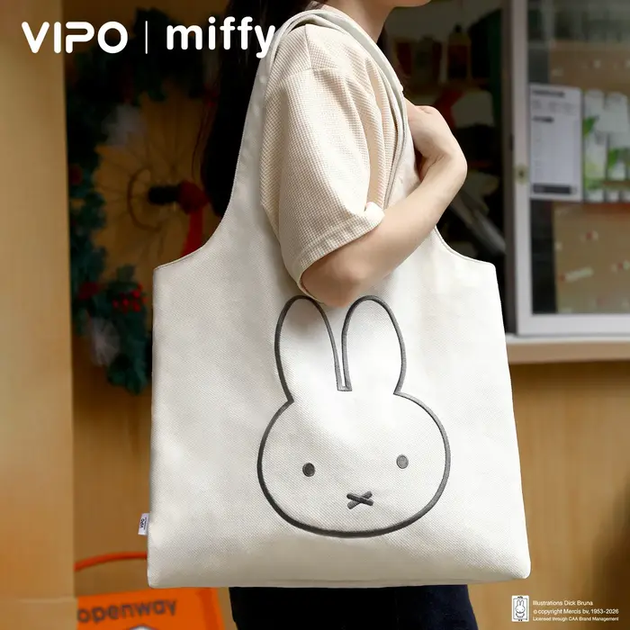 Vipo X Miffy – sac fourre-tout en toile de grande capacité