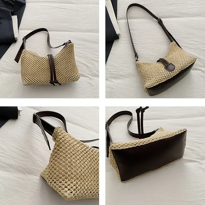 Sac fourre-tout tissé fait main au crochet