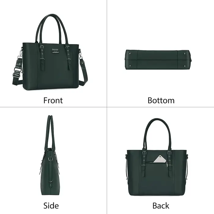 MOSISO sac fourre-tout pour femmes pour MacBook Air Pro 13.3 15.6 17.3 pouces Dell ordinateur portable sac étanche en cuir PU grande capacité