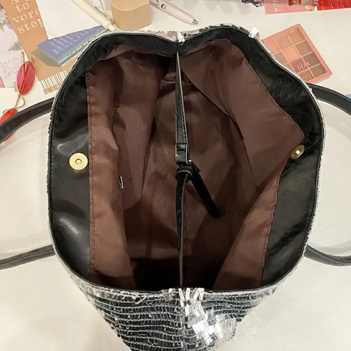 Sac fourre-tout décontracté à paillettes brillantes