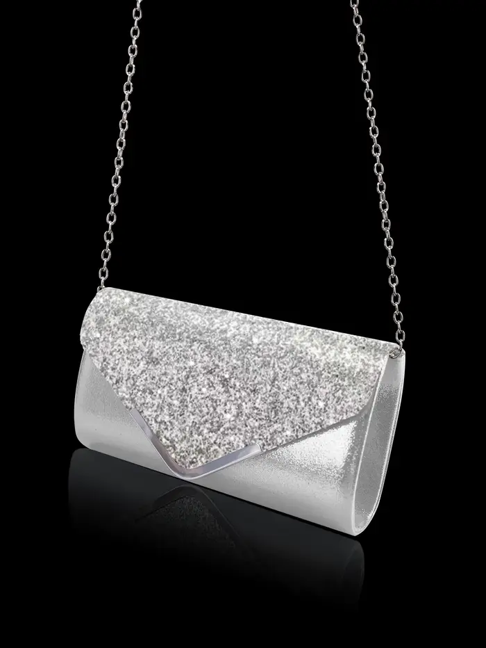 Pochette de soirée à paillettes scintillantes et luxueuse pour femme