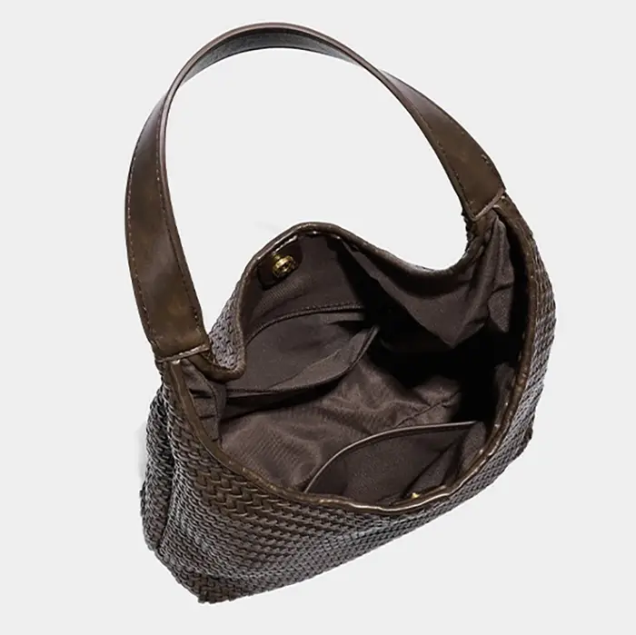 Sac à main Premium pour femmes, fourre-tout Vintage à motif tissé spacieux, sac à bandoulière simple