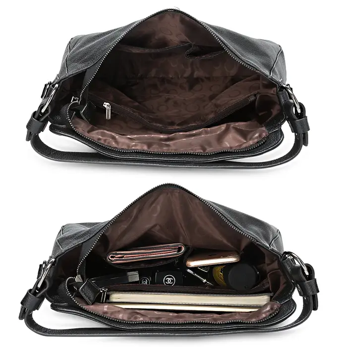 Sac à bandoulière pour femme Zency de haute qualité en cuir véritable à 100 %, sac hobo