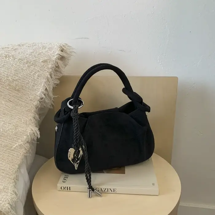 Petits sacs à bandoulière en cuir suédé tendance pour femmes 2026 – Sacs à main de luxe de marque de