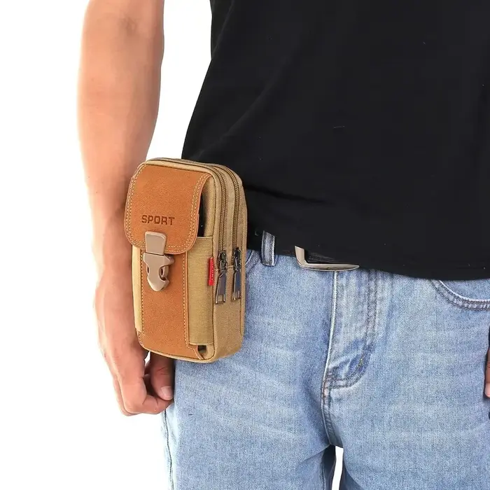 Pochette de ceinture unisexe pour téléphone portable pour hommes