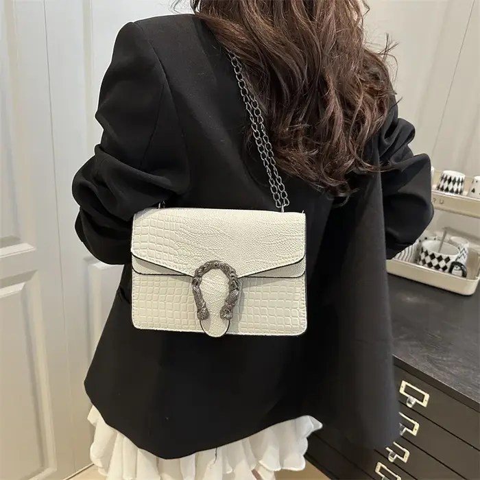 Sac rétro à imprimé serpent