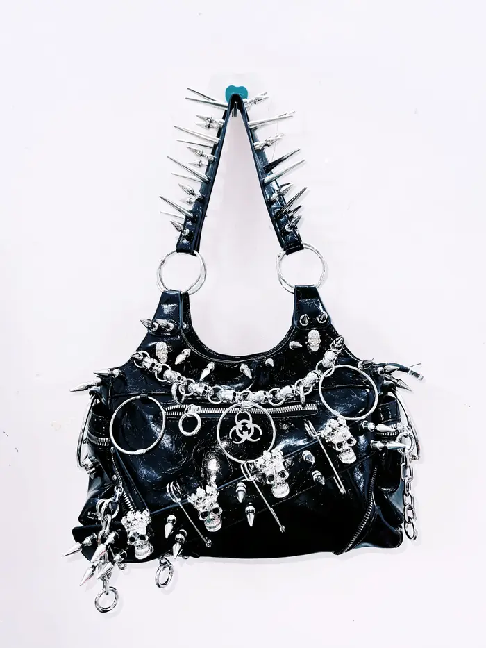rivet sac à main gothique sac à main Rivets sac à main punk sac à main vintage Hiphop sac à main y2k