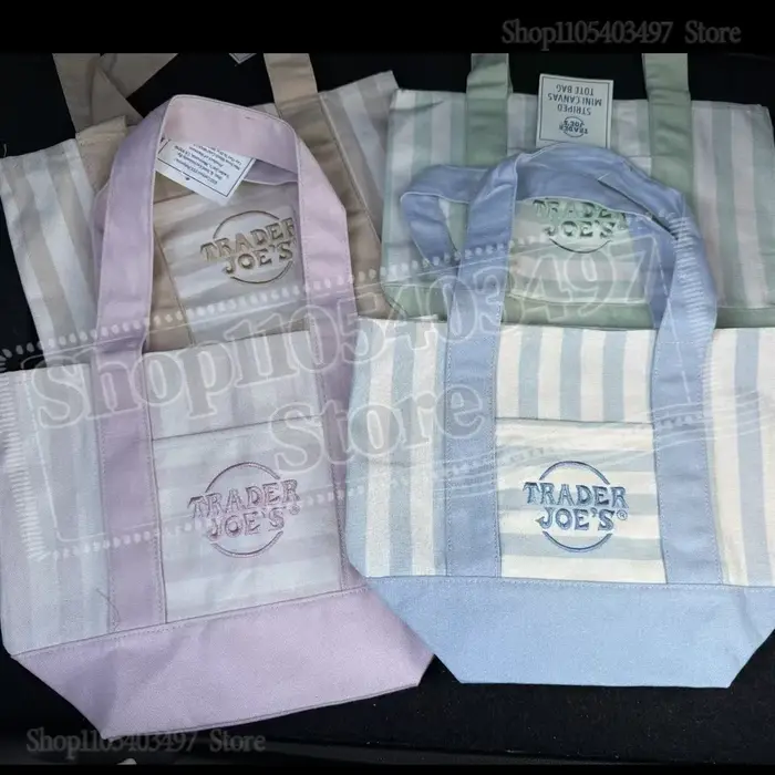 Mini sac fourre-tout Trader Joe's en toile