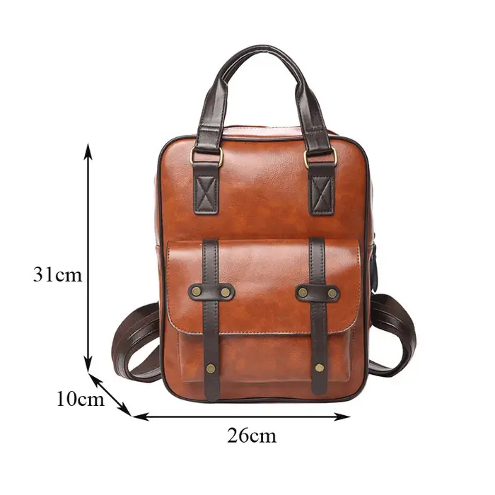 Sac à dos en cuir de haute qualité pour adolescents