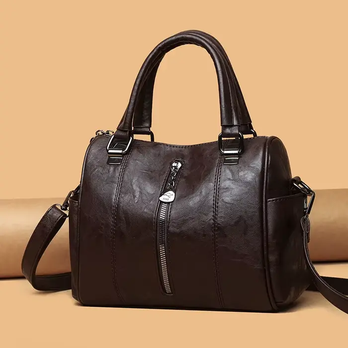 Grand sac fourre-tout en cuir pour femmes