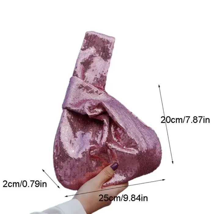 Sac à main portable à nœuds scintillants