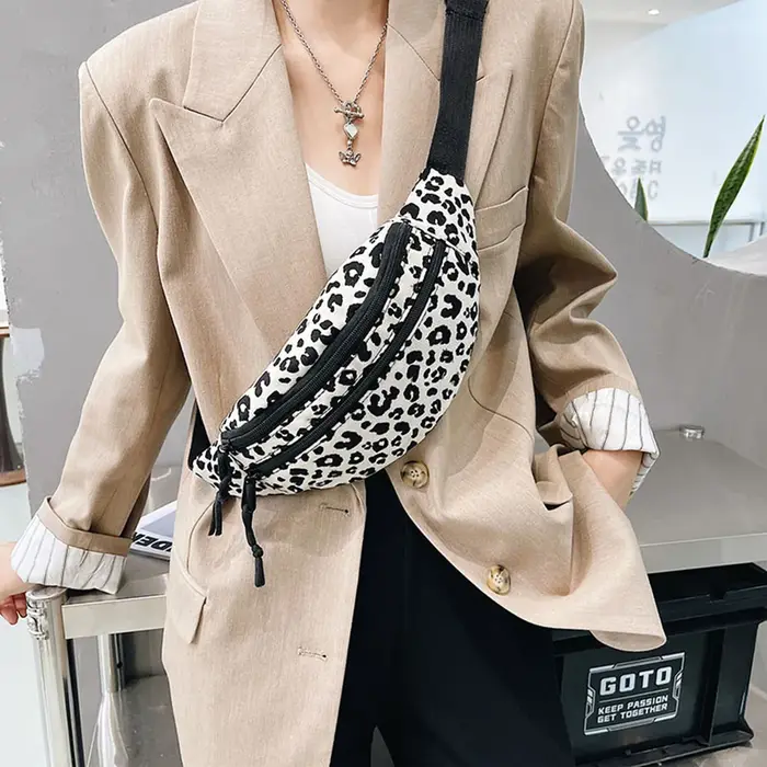 Sac banane en flanelle pour femmes