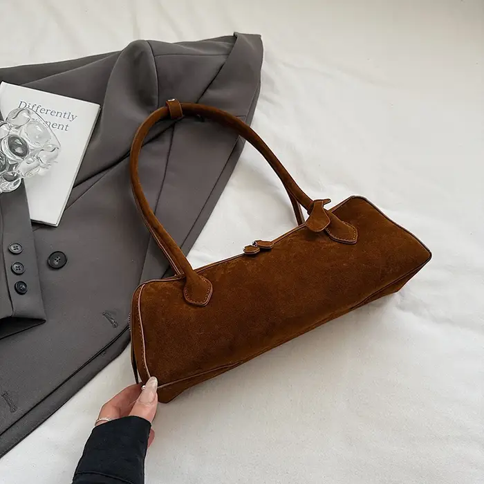 Sac à bandoulière Chic en daim pour femmes, sac à main à bandoulière à la mode pour un usage quotidi