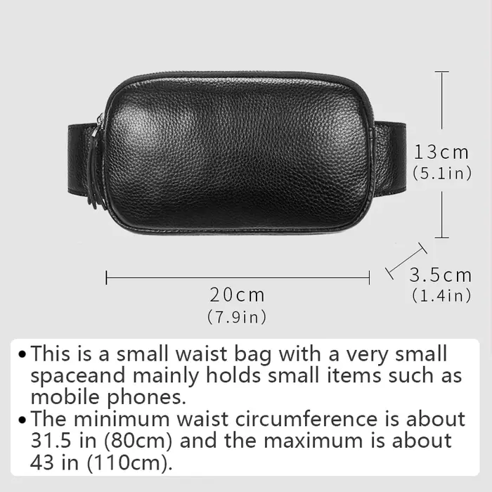 Sac banane en cuir pour hommes et femmes