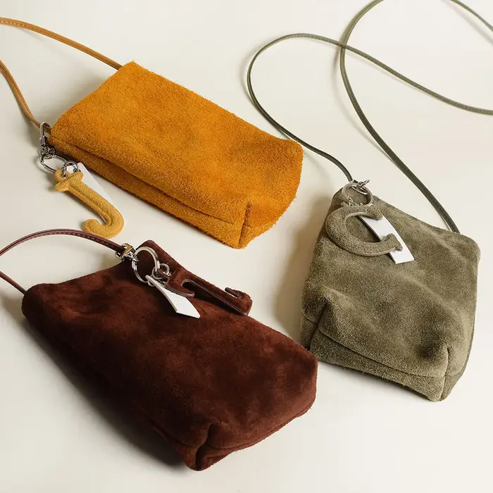 Sac de téléphone en daim de luxe pour femmes
