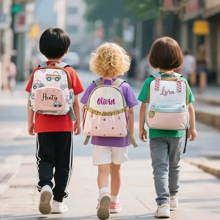 Sac à dos extérieur automne hiver pour enfants - Nom personnalisé