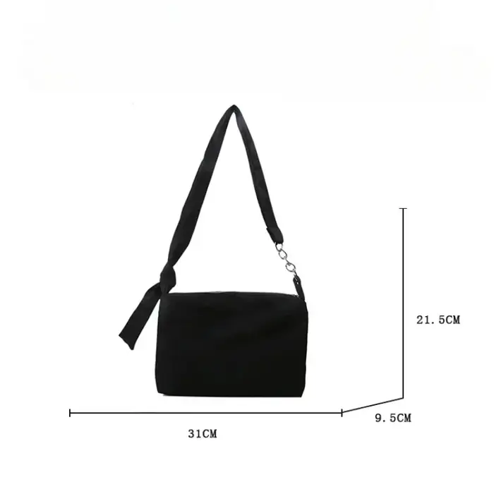 Sac à Main à Bandoulière Noir pour Femme et Fille
