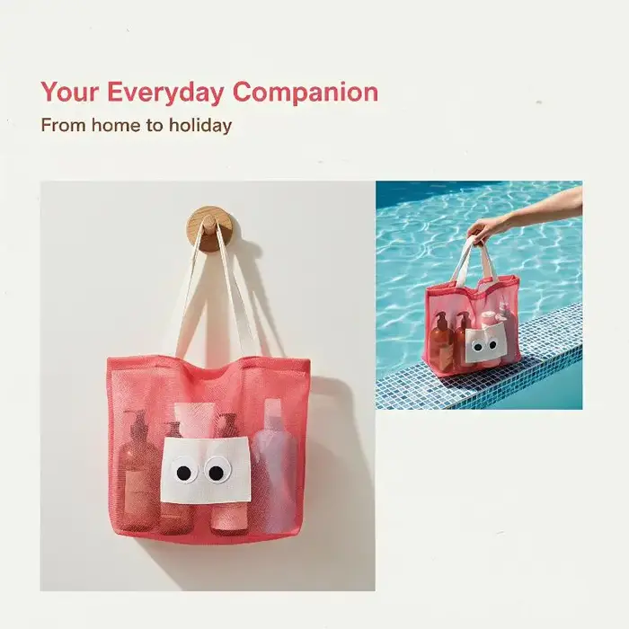 Sac fourre-tout en maille avec décoration œil mignon