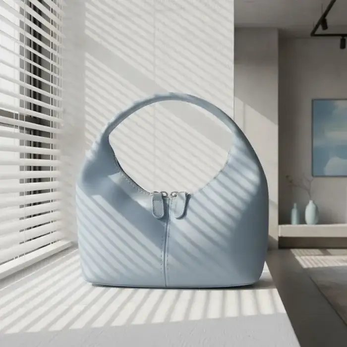 Mini sac hobo en cuir PU avec poignée supérieure et fermeture éclair