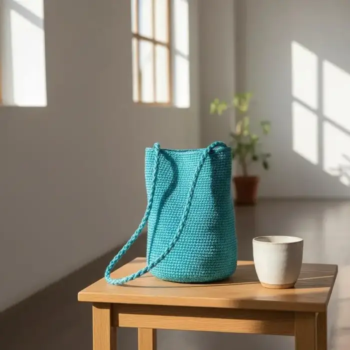 Sac seau tissé à la main grande capacité