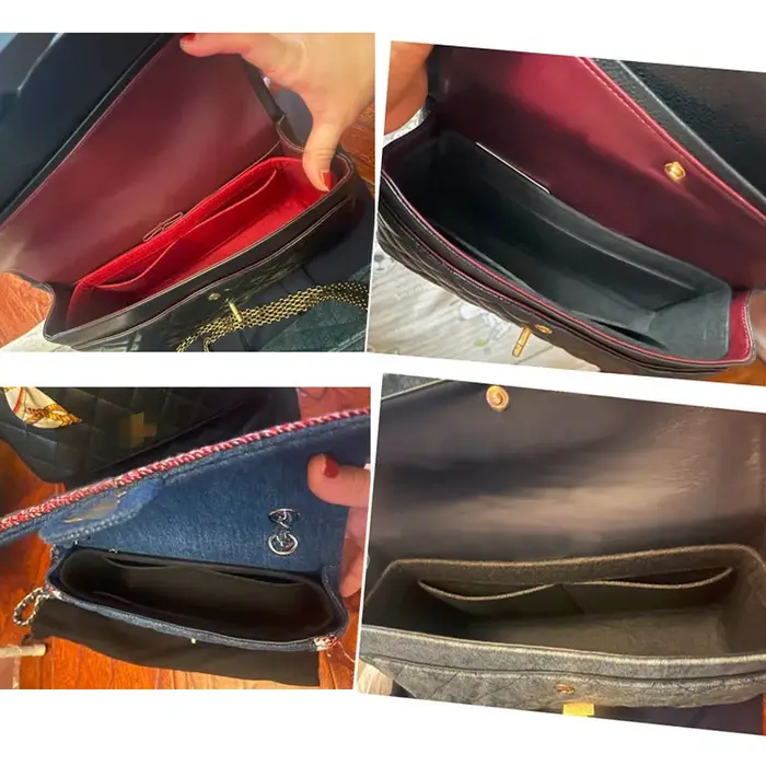 Organisateur de sac à main à rabat classique pour femmes