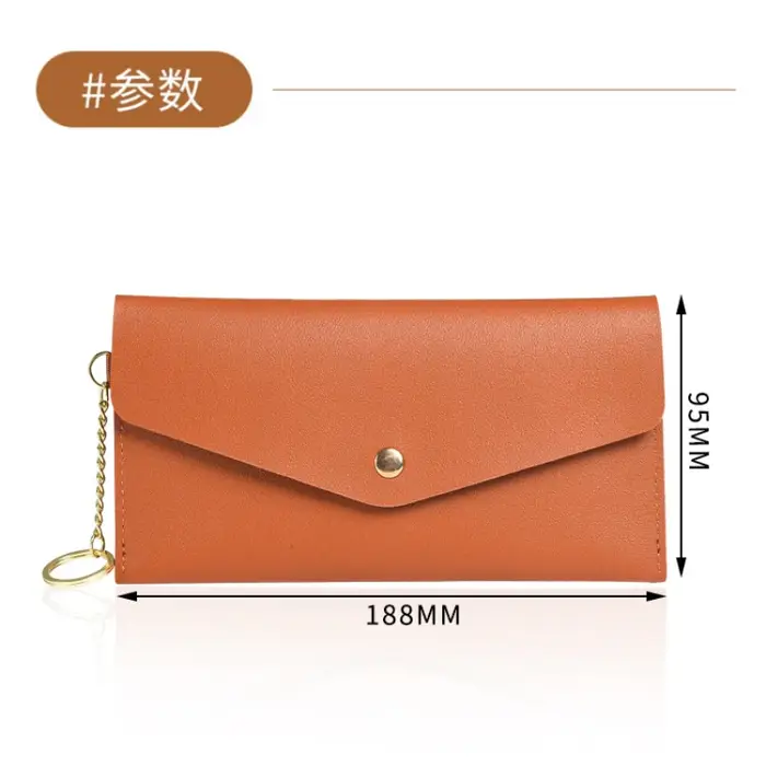Portefeuille en cuir souple pour femmes, Long portefeuille, pochette pour téléphone portable, porte-carte de crédit, porte-monnaie avec porte-clés