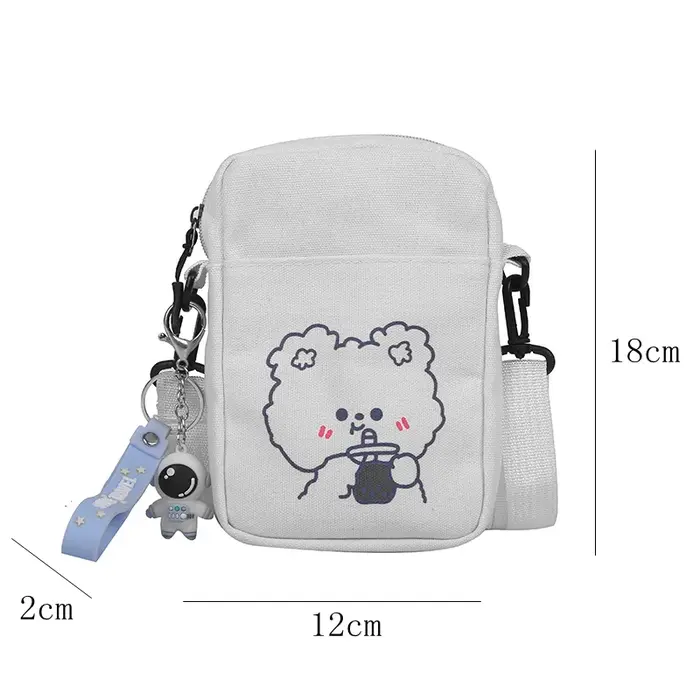 Mignon Mini toile sacs à main femmes sac petit tissu épaule