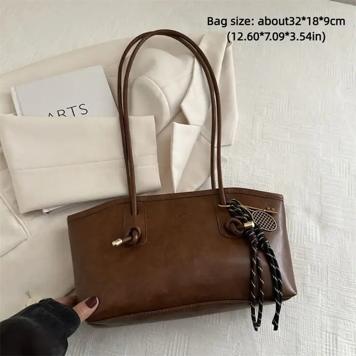 Y2K mode nouveau sac à bandoulière de travail de grande capacité couleur unie Simple dame sacs à main en cuir PU sac fourre-tout femmes femme