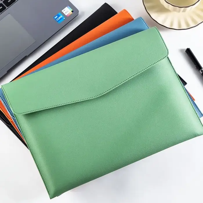 A4 enveloppe dossier en cuir pochette à documents