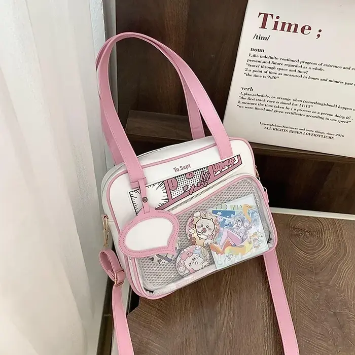 Y2K japonais Harajuku Ita sac pour femmes mignon sac à bandoulière filles Transparent Itabag sac à b