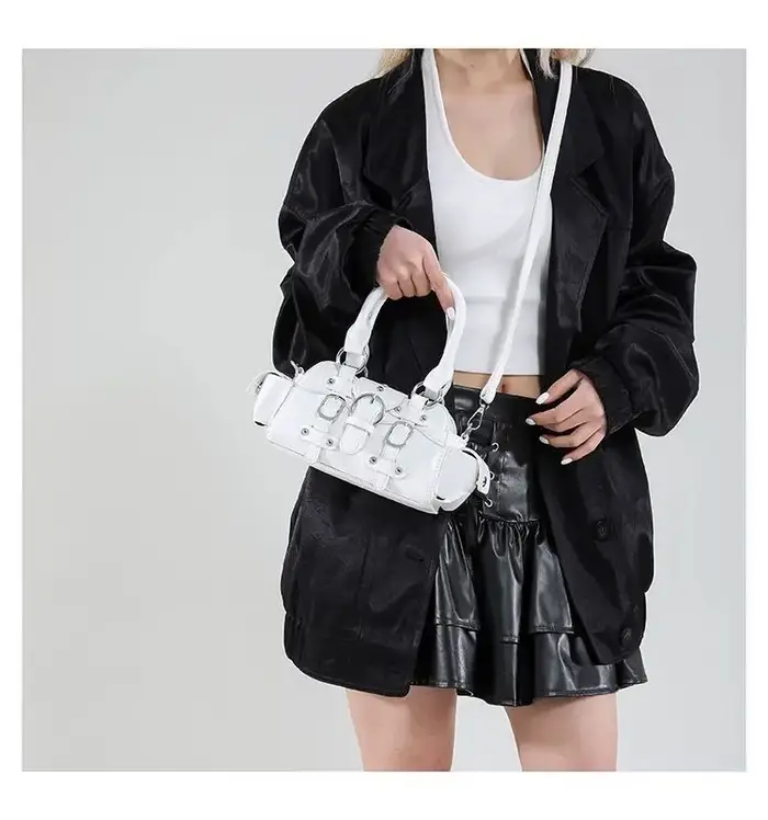 JIAERDI Vintage rose Y2k sac de messager sac à main femmes 2025 cuir Rivet Chic poignée décontracté sacs à bandoulière
