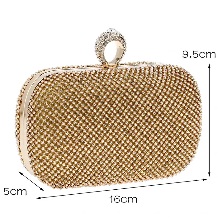 Pochettes de soirée à clous de diamant pour femmes