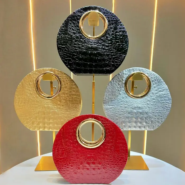 Sac à main rond motif Crocodile pour femmes
