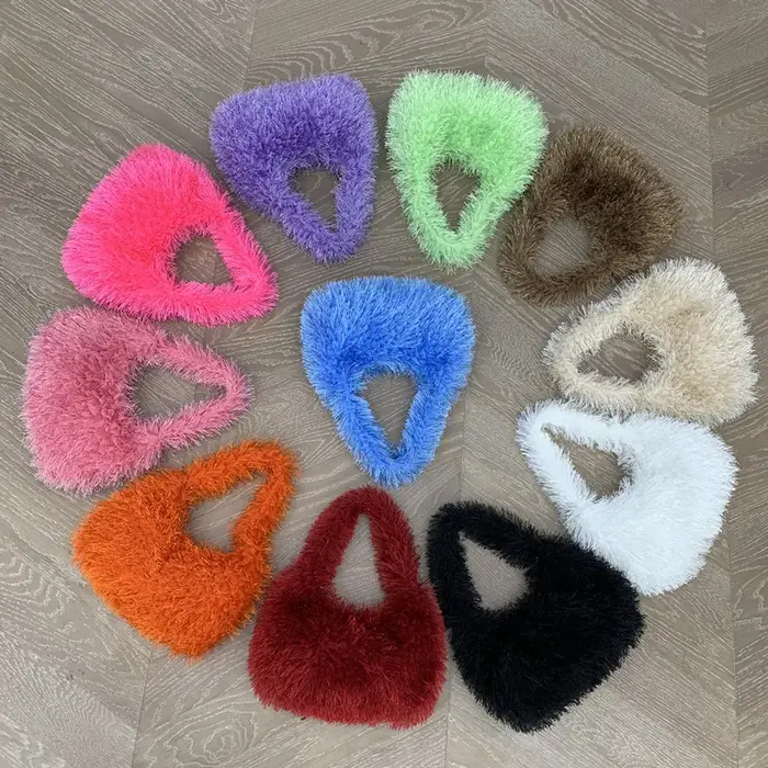 Sac à Main en Fausse Fourrure pour Femme