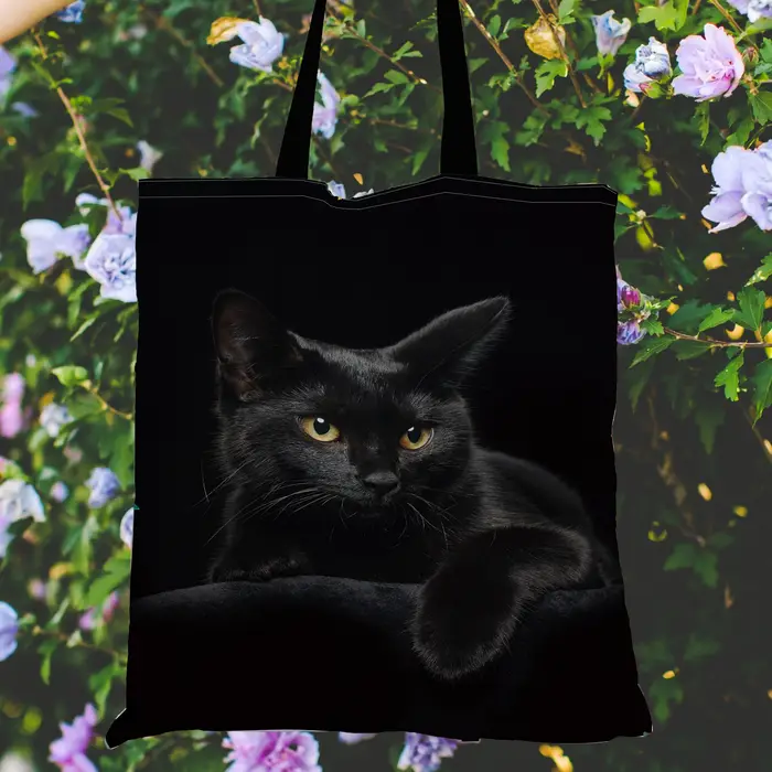 Sac à main chat noir vibrant pour femmes