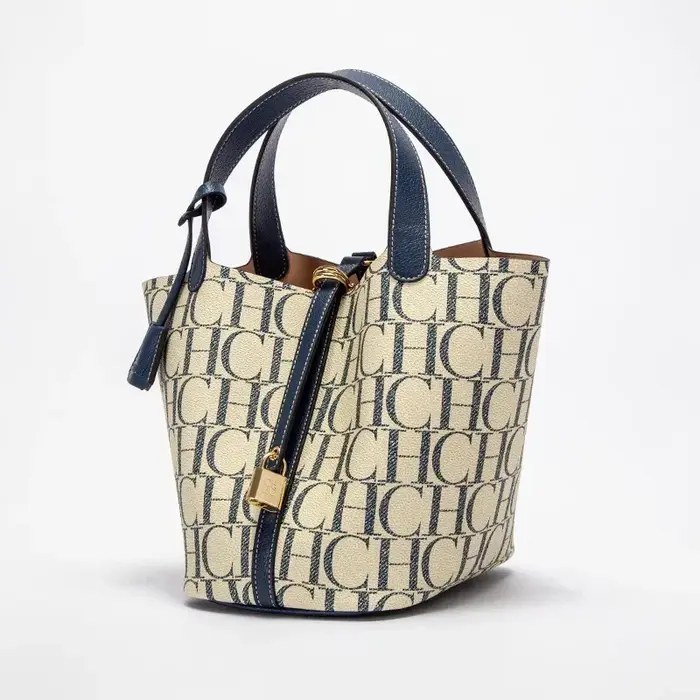 Sac fourre-tout CH pour femme, sac à main de luxe en cuir monogrammé, sac à poignée supérieure tenda