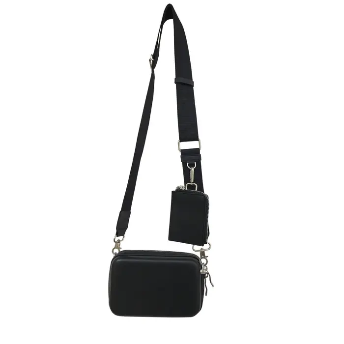 Sac à bandoulière rigide unisexe, sac à bandoulière noir, mode décontractée, évaluation de voyage, p
