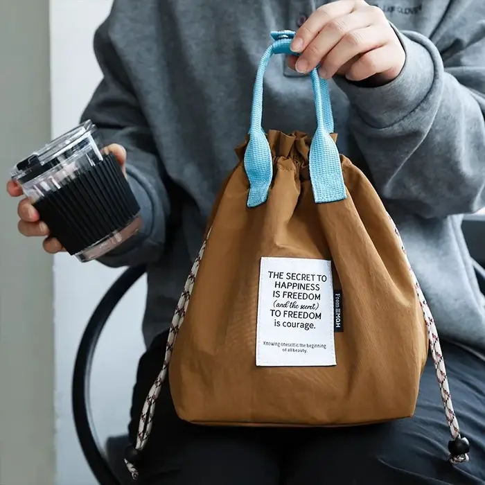 UTEYNEE sac à déjeuner étanche de grande capacité sac à Bento isolant épaissi à trois couches pour le travail étudiant sac à poignée de pique-nique