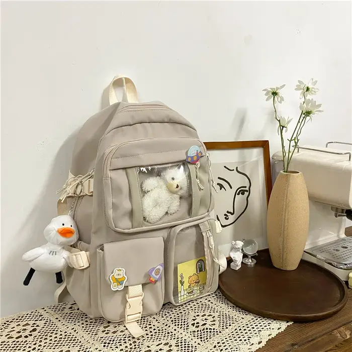 Sacs à dos coréens de grande capacité pour femmes, Kawaii, sac d'école pour adolescentes, sacs de vo