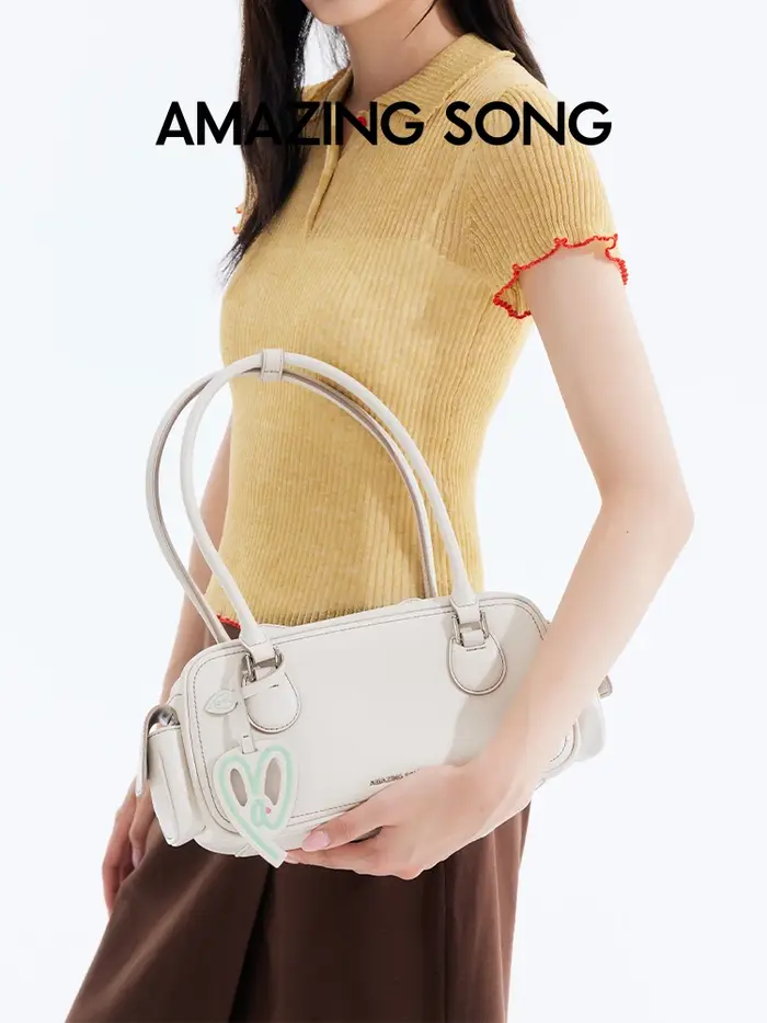 Sac à bandoulière linéaire style bowling classique rétro chic BGT Amazing Song Toast Bag