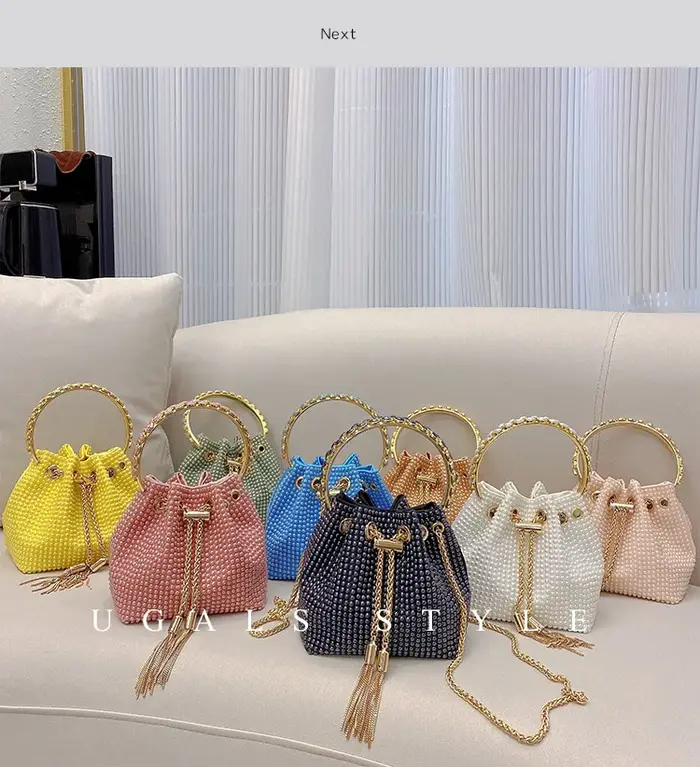 Sac seau diamant en Satin pour femmes