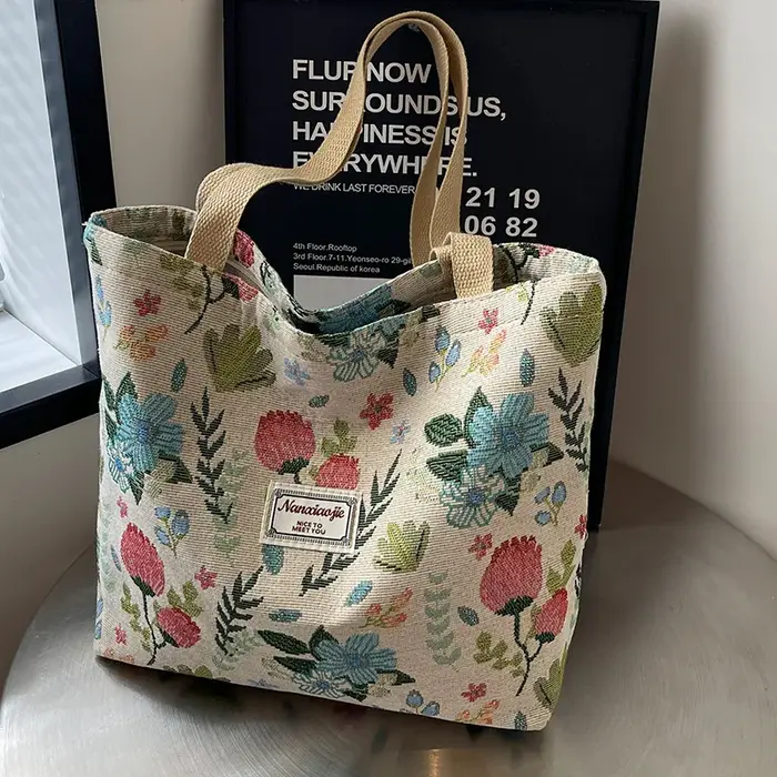 Sac fourre-tout en toile pour femmes