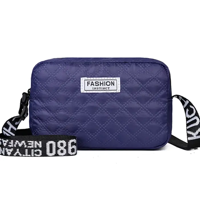 Sac à bandoulière matelassé et résistant à l'usure, sac à fermeture éclair compact et tendance, adap